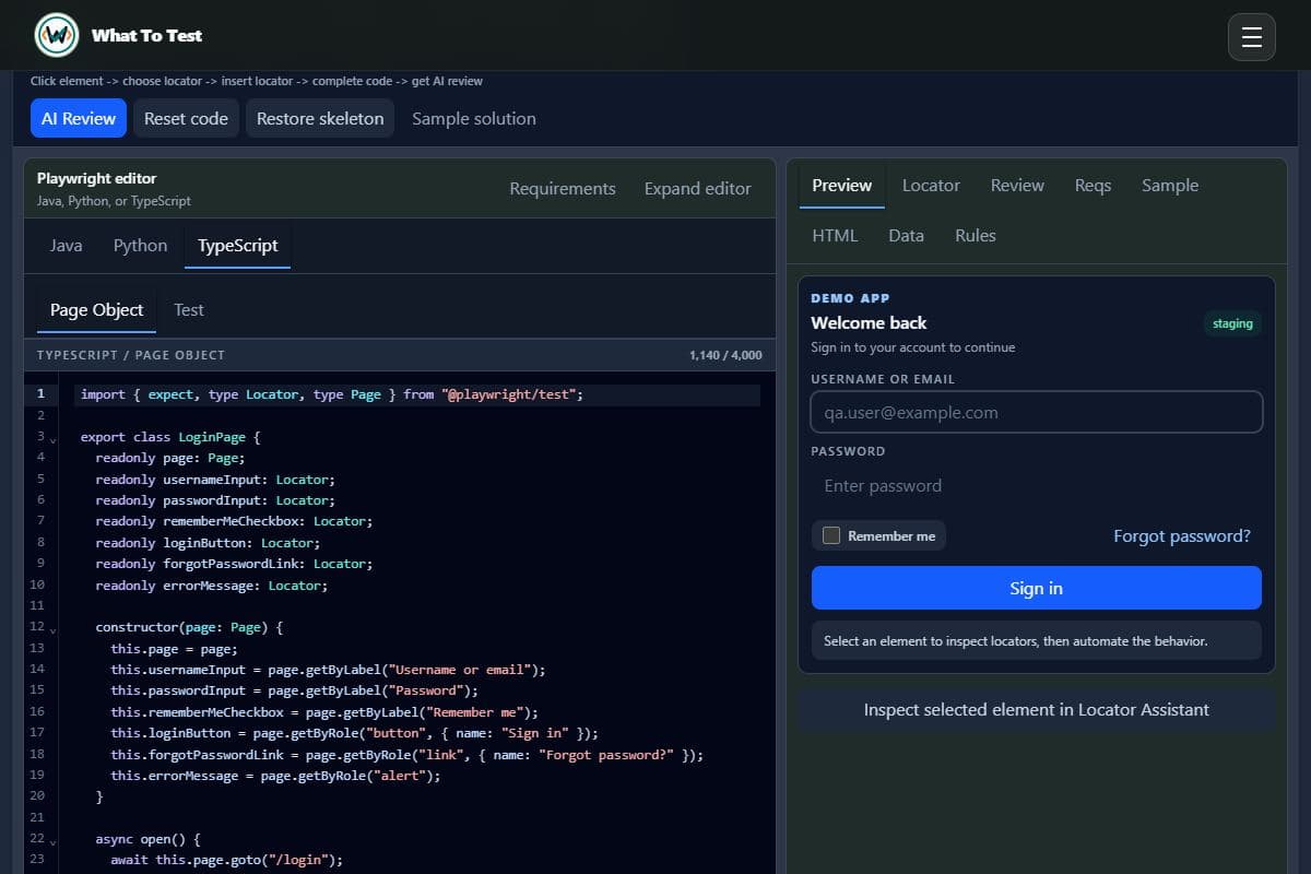 Optional AI review: AI Review entry point and access state. No AI request was sent or result fabricated.
